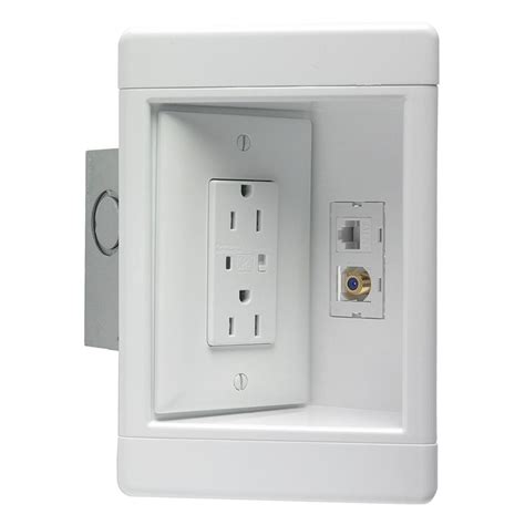 wall mount junction tv box|surface mount wall outlet.